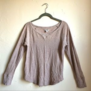 American Eagle Thermal Crew Neck Top